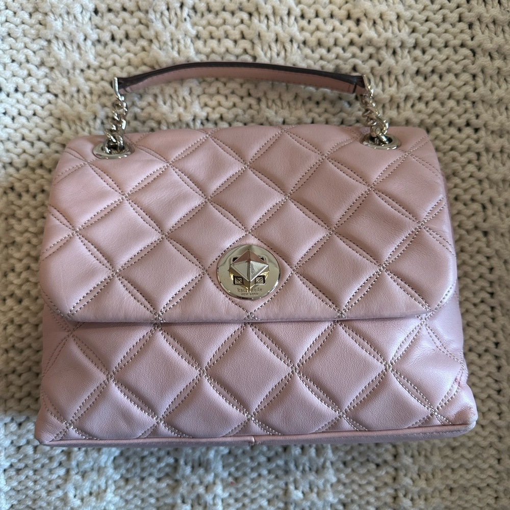 Kate Spade Pink Shoulder Bag with Metallic Accents
